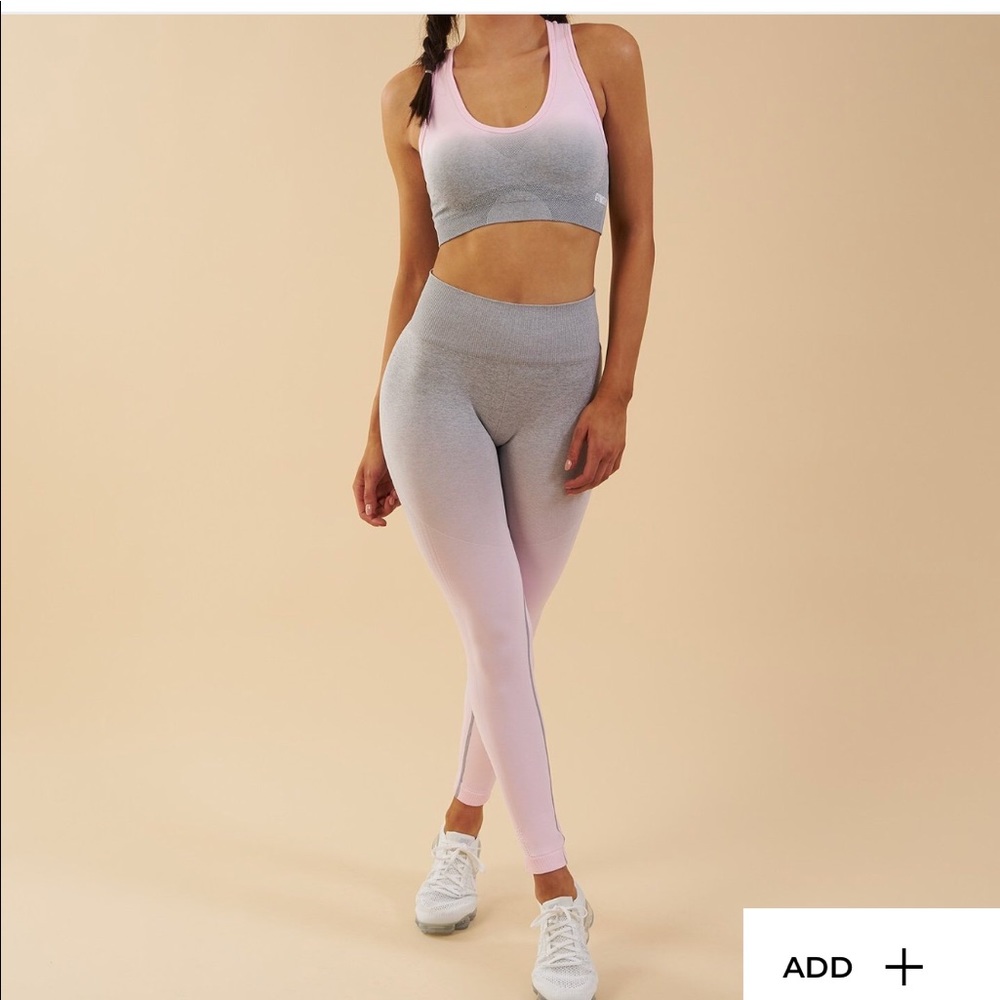 Gymshark ombré seamless leggings XS chalk pink